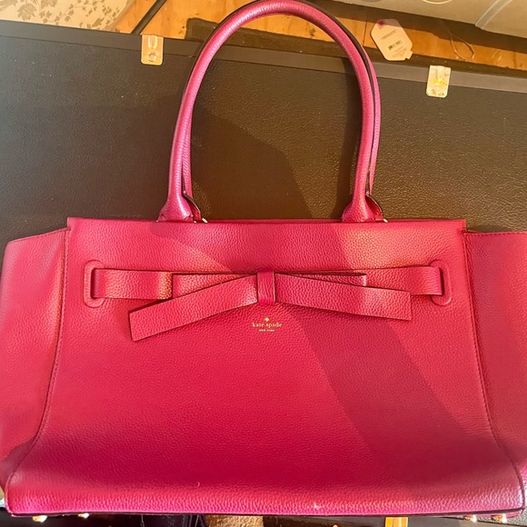 Kate Spade magenta tote bag - Picture 2 of 8